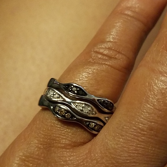 Jewelry | Stackable Rings With Mini Diamonds | Poshmark